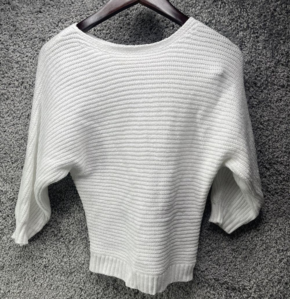Forever 21 Kids White Glitter Sweater Top Size 11/12 Casual Lightweight Pullover